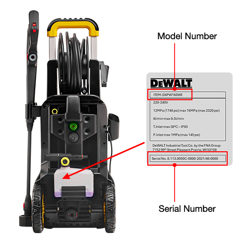 DeWalt Product Serial Number Location Electric PW